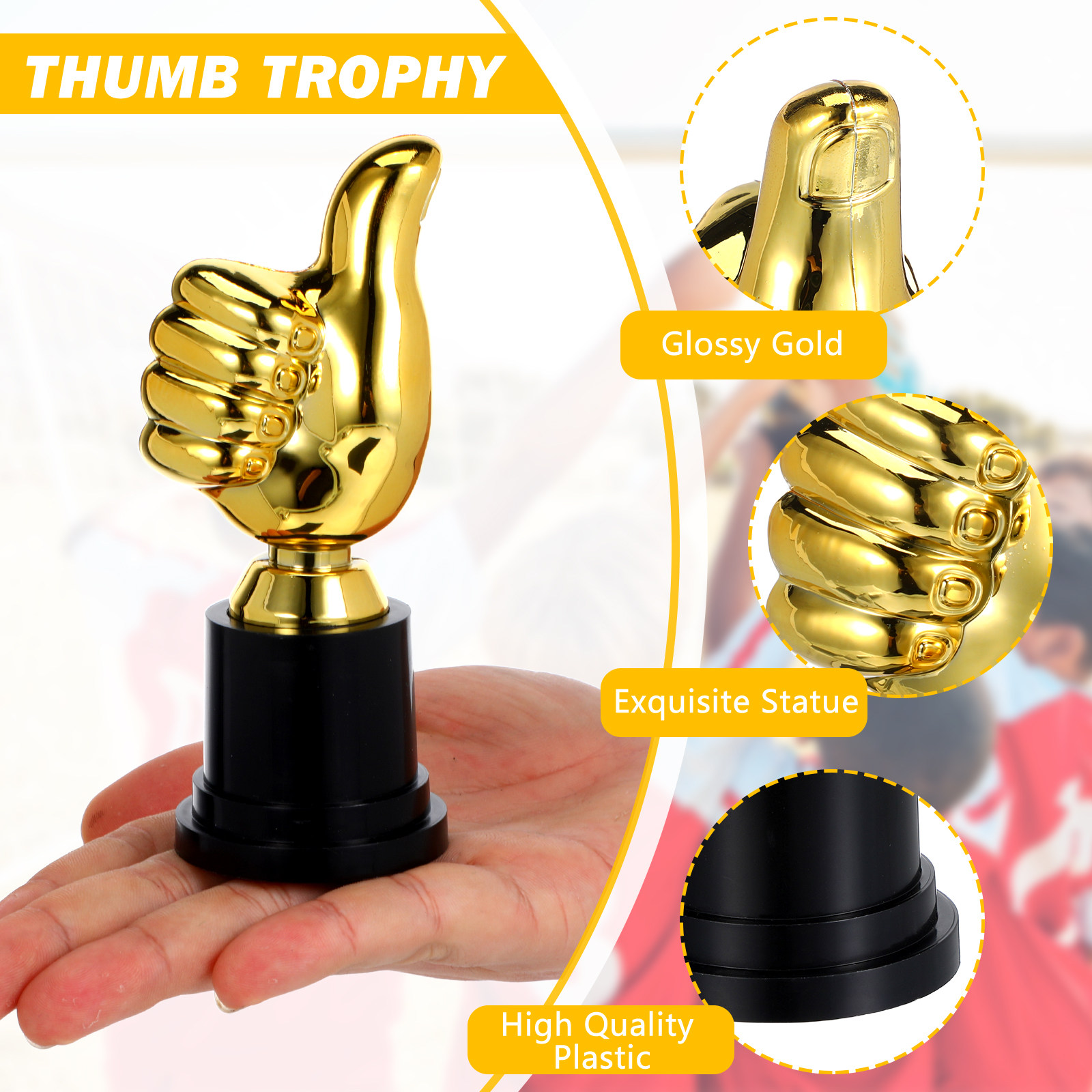 6pcs Thumb-Shaped Award Trophy - Kids Education Motivation 评论和价格