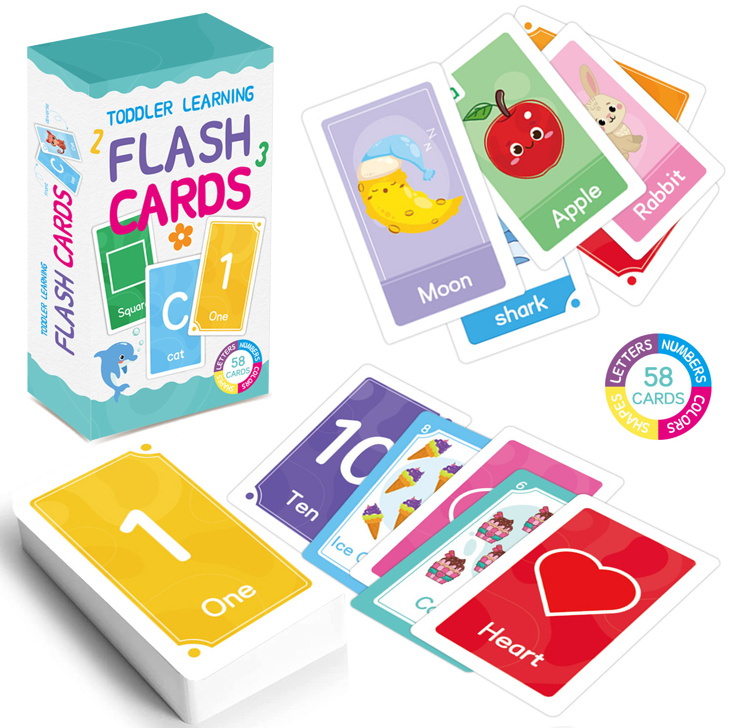 58 Pcs ABC Alphabet Flashcards - Abc Kids Early Education 评论和价格