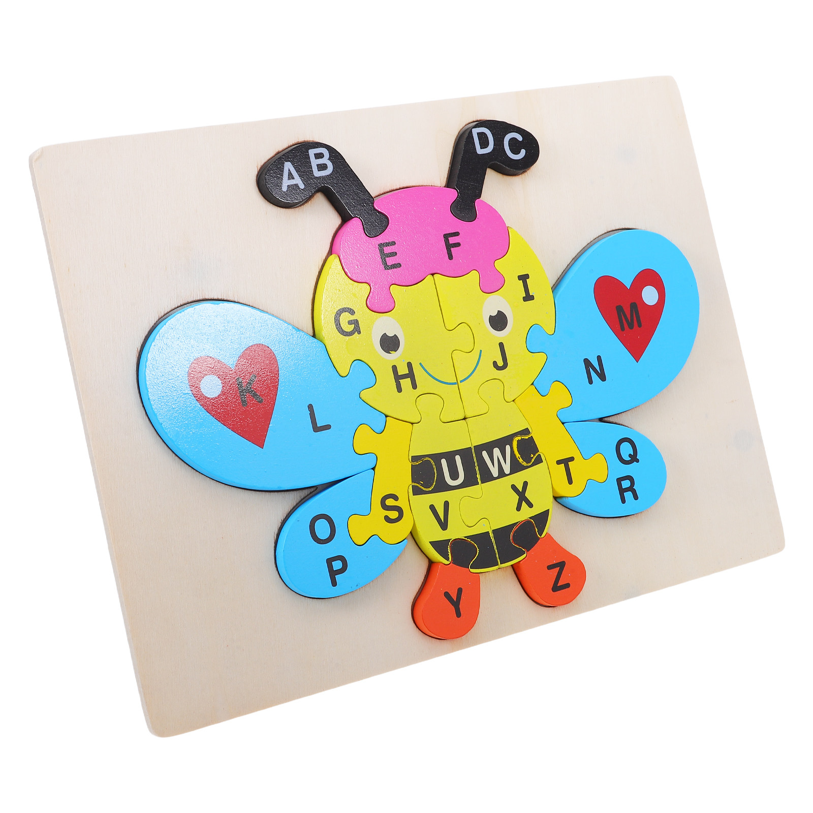 1Set Wooden Abc Puzzle Bee Sha - Abc Kids Early Education 评论和价格