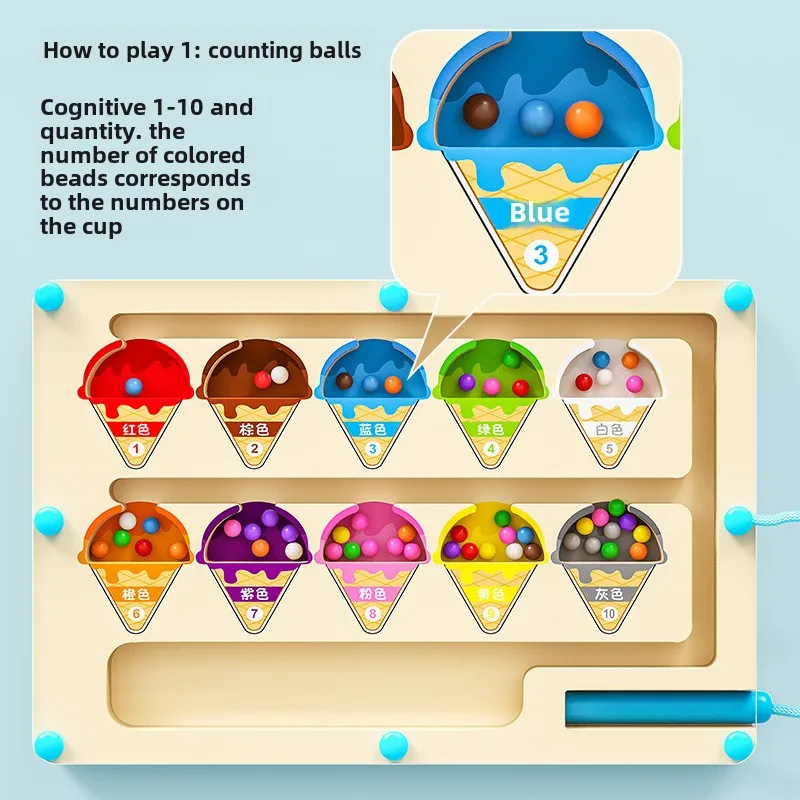 Ice Cream Magnetic Color and N - Kids Education Number 评论和价格