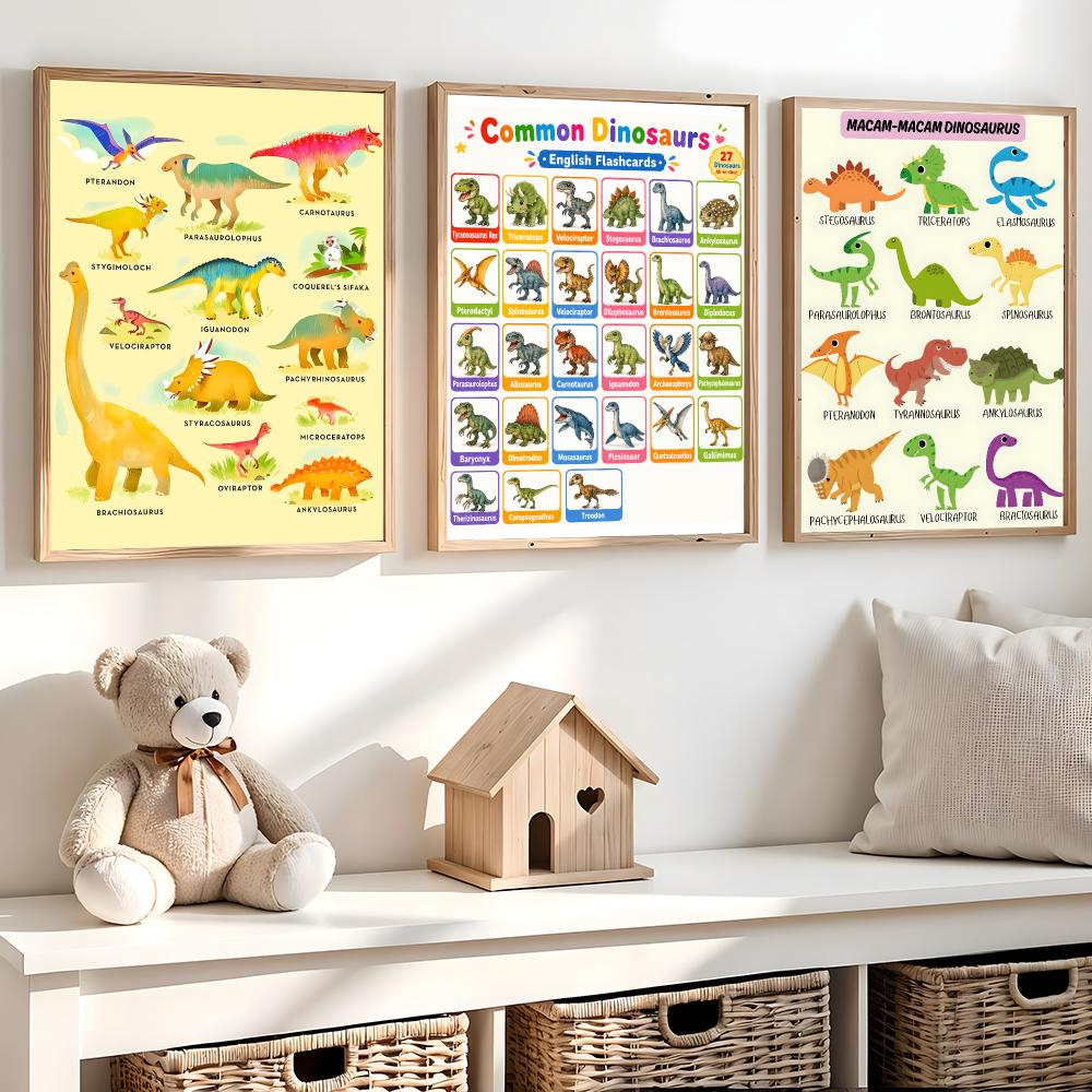 Art Dinosaur Names Chart Poste - Kids Education Name 评论和价格